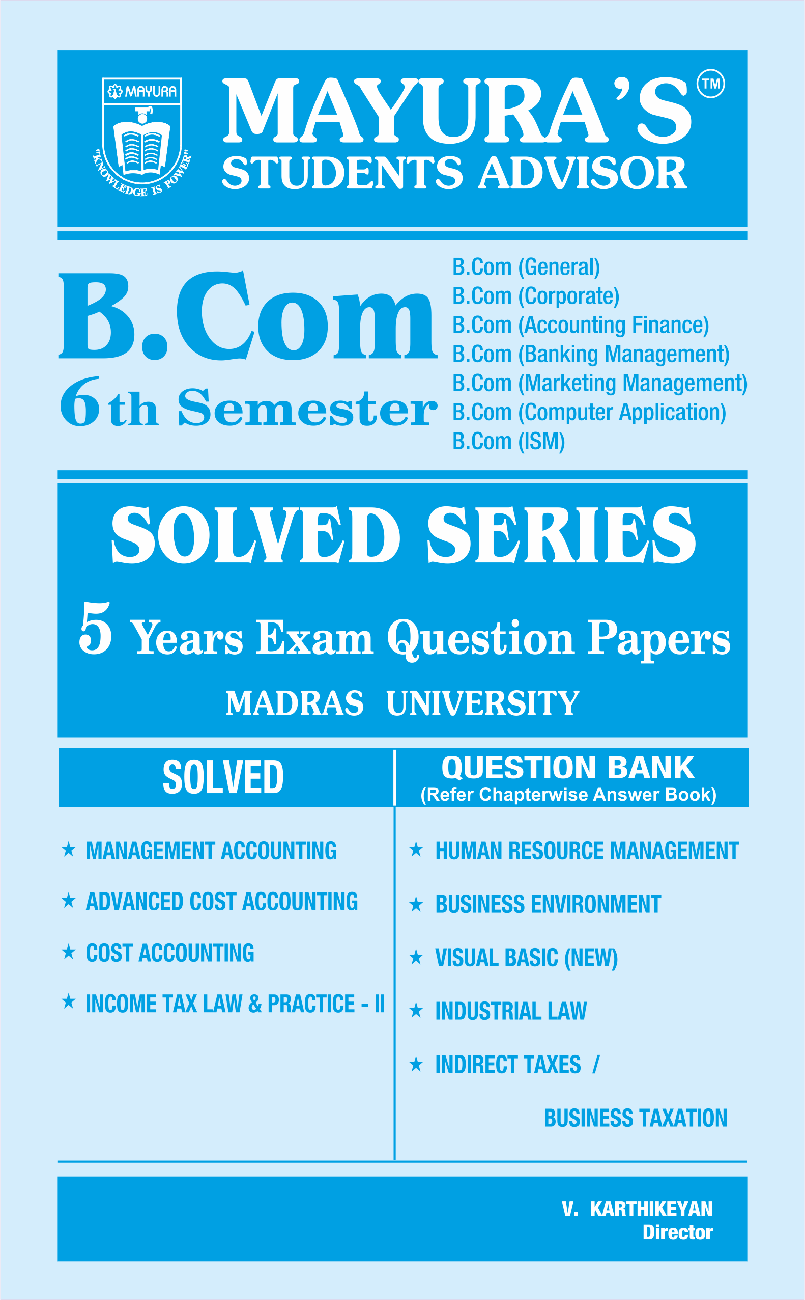 B.Com 6th Sem Solved Series – MayuraBooks