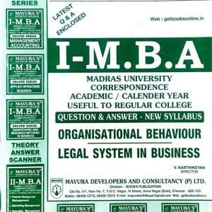 7. M.B.A Organisational Behaviour (wrapper damaged, pages good)