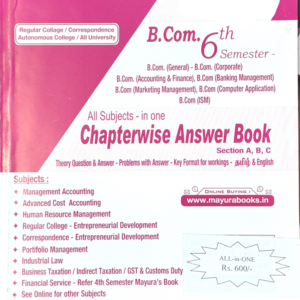1. B.Com 6th Sem Chapterwise Book